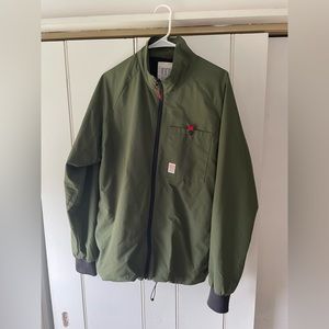 Topo Designs windbreaker, size large, olive green